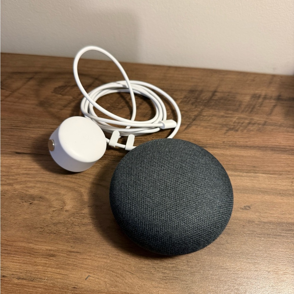Google Home Mini Smart Speaker Model H0A w/OEM Power Supply Dark Grey Orange